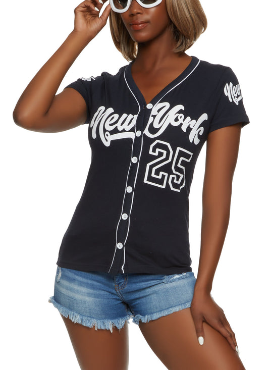 New York 25 Graphic Baseball Jersey